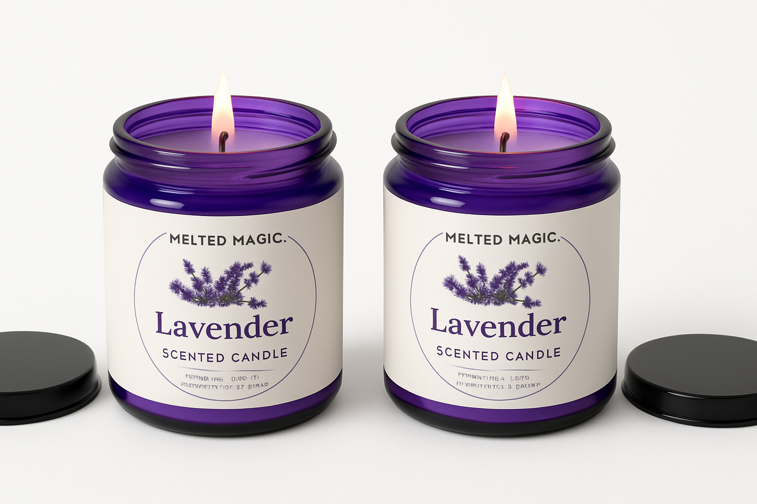 Lavender Scented Candle – Pack of 2 | Handmade Soy Wax Jar Candle